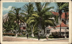 Avenue B. Residences, (between 13th & 14th Street) Miami, FL Postcard Postcard