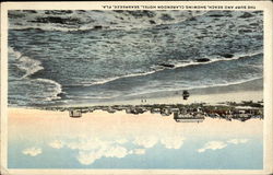 The Surf and Beach, showing Clarendon Hotel Postcard