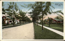 Looking Along Sunset Avenue Palm Beach, FL Postcard Postcard