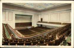 Interior, Commercial High School Postcard