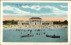 Lake Front Beach Gary, IN Postcard Postcard