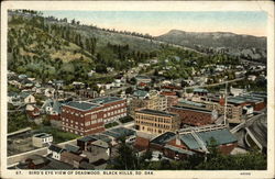 Bird's Eye View of Deadwood Black Hills, SD Postcard Postcard