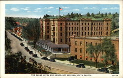 The Evans Hotel and Annex Hot Springs, SD Postcard Postcard