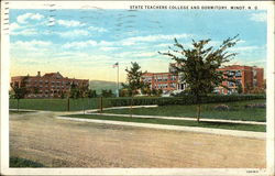 State Teachers College and Dormitory Postcard