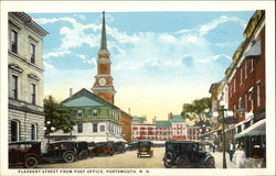 Pleasant Street From Post Office Postcard
