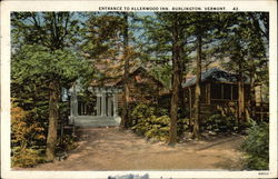 Entrance to Allenwood Inn Burlington, VT Postcard Postcard