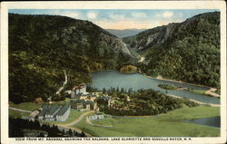 View From Mt. Abenaki, Showing the Balsams, Lake Gloriette Dixville Notch, NH Postcard Postcard
