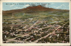 Bird's-Eye View of Town, showing Fisher's Peak Postcard