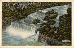 Aerial View of Niagara Falls New York Postcard Postcard