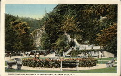 Band Stand and Entrance to Indian Trail Postcard