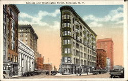 Genesee and Washington Street Postcard