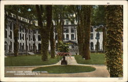 Interior Court, United States Hotel Saratoga Springs, NY Postcard Postcard