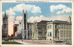 Jefferson Street, Looking West Syracuse, NY Postcard Postcard