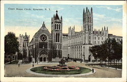 Court House Circle Syracuse, NY Postcard Postcard