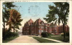 Masonic Home and Drive Utica, NY Postcard Postcard