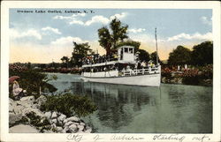 Owasco Lake Outlet Auburn, NY Postcard Postcard