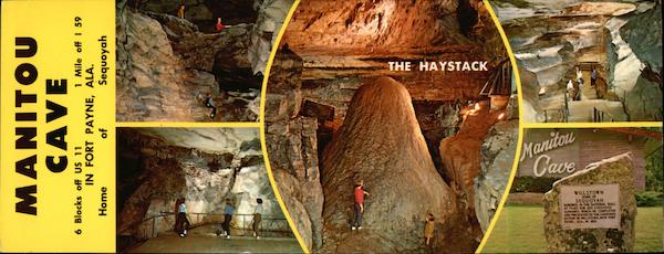 manitou cave fort payne al postcard format
