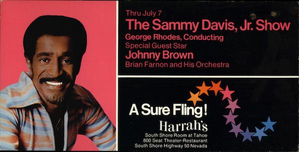 The Sammy Davis Jr. Show at Harrah's Lake Tahoe Nevada