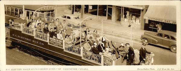 B.C. Electric Railway Co.'s Observation Car Vancouver BC Canada