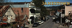 Main Street View in Jamestown Large Format Postcard