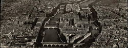 L'Ile de la Cite and et la Cathedrale Notre-Dame Large Format Postcard