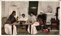 Domino Players by Horace Pippin Large Format Postcard