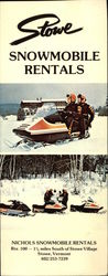 Nichols Snowmobile Rentals Stowe, VT Large Format Postcard Large Format Postcard