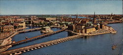 View from the City Hall over The Riddarfjärden Stockholm, Sweden Large Format Postcard Large Format Postcard