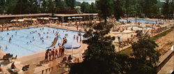 Andrews AF Base Officers Club - Swimming Pool Large Format Postcard