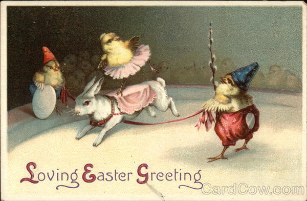 Loving Easter Greeting With Chicks