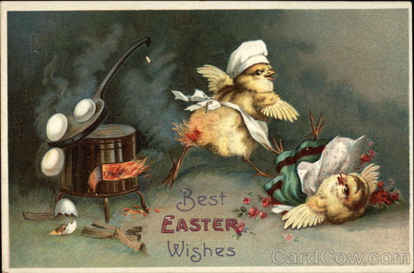Best Easter Wishes with Chicks & Eggs