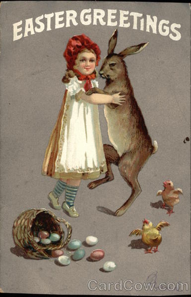 Easter Greetings with Bunny & Chicks With Bunnies