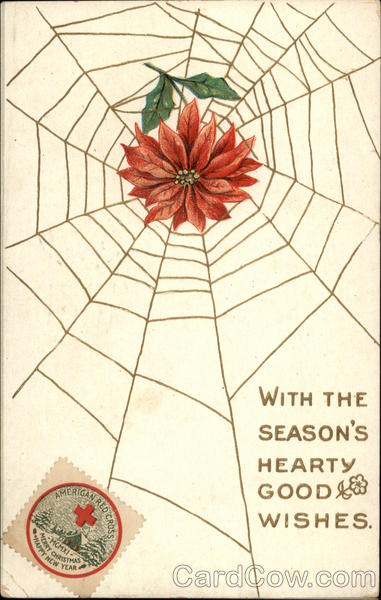 With the Season's Hearty Good Wishes - Spider Web Christmas
