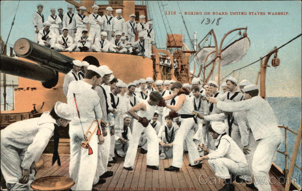 Boxing on Board United States Warship Navy
