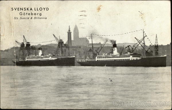 Svenska Lloyd, Goteborg, Sis Suecia & Britannia Boats, Ships