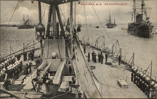 Deck of H.M.S. Dreadnought Navy