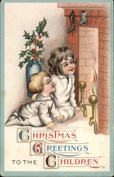 Christmas Greetings to the Children Postcard