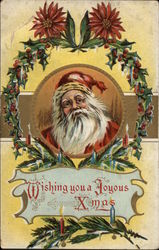 Wishing You a Joyous Christmas Santa Claus Postcard Postcard