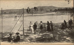 Tennis Court Vittel, France Postcard Postcard
