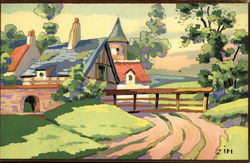 Countryside France Art Postcard Postcard