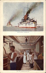 Battleship Missouri. In the cook's gallery Postcard