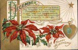 A Happy Birthday - December Postcard Postcard