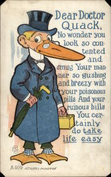 Dear Doctor Quack Postcard