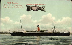RMS Tunisian, "Hands Across the Sea" Postcard