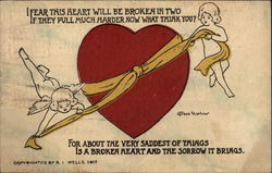 I Fear This Heart Will be Broken in Two If They Pull Much Harder Now What Think You? Postcard