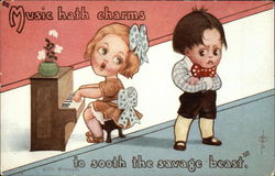 Music Hath Charmes to Sooth the Savage Beast Postcard