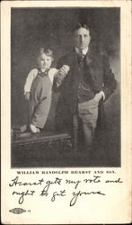 William Randolph Hearst and Son Postcard