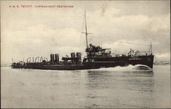 HMS Teviot Torpedo Boat Destroyer Postcard