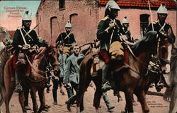 German Uhlans Captured by French Dragoons Postcard