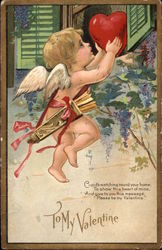 To My Valentine with Cupid Postcard